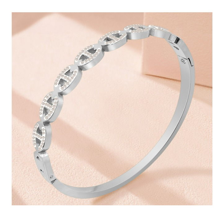 Bracelete H Zircônias Cúbicas